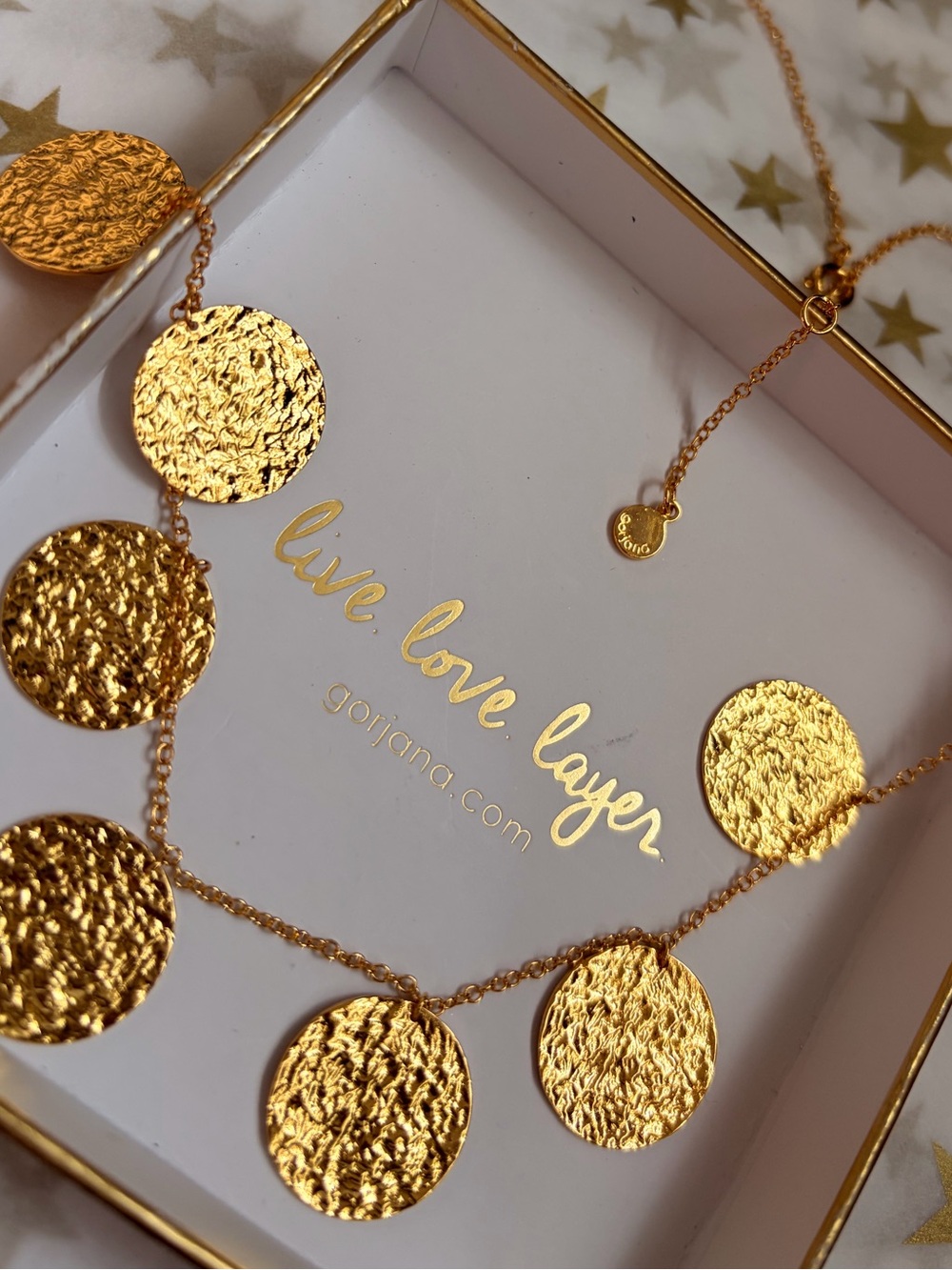 Gorjana Textured Gold Disc Layer Necklace